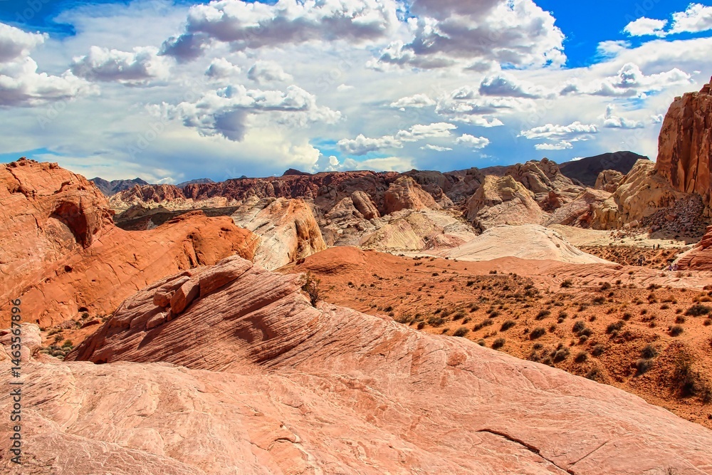 Pastel Canyon View on the Seven Wonders Loop Trail, Valley of Fire State Park in Nevada. Pastel Canyon View on the Seven Wonders Loop Trail, Valley of Fire State Park in Nevada.