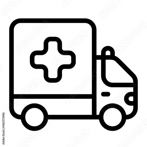 Ambulance Line Icon
