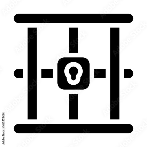 Prison Bars Solid Icon