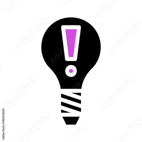 Innovative lightbulb icon suggesting creative warnings or critical concepts