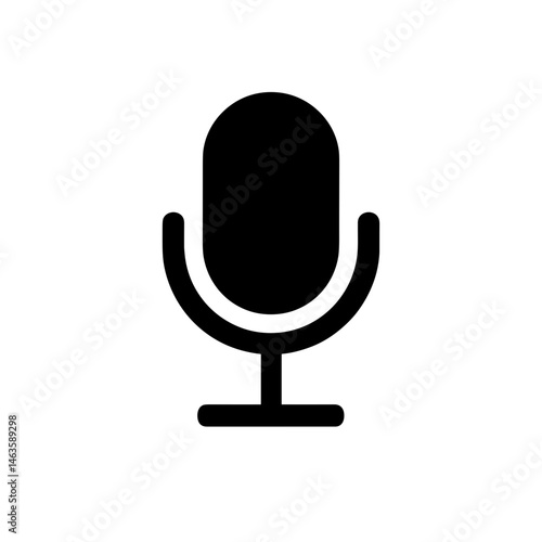 Microphone icon in solid black style