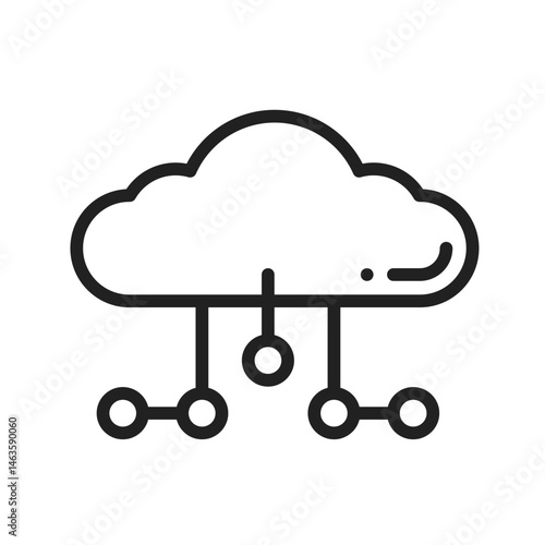 Cloud Network icon vector image. Suitable for mobile apps, web apps and print media.