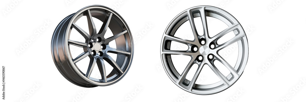 Set of a Car wheel rim, isolated on transparent background. Set of a Car wheel rim, isolated on transparent background.