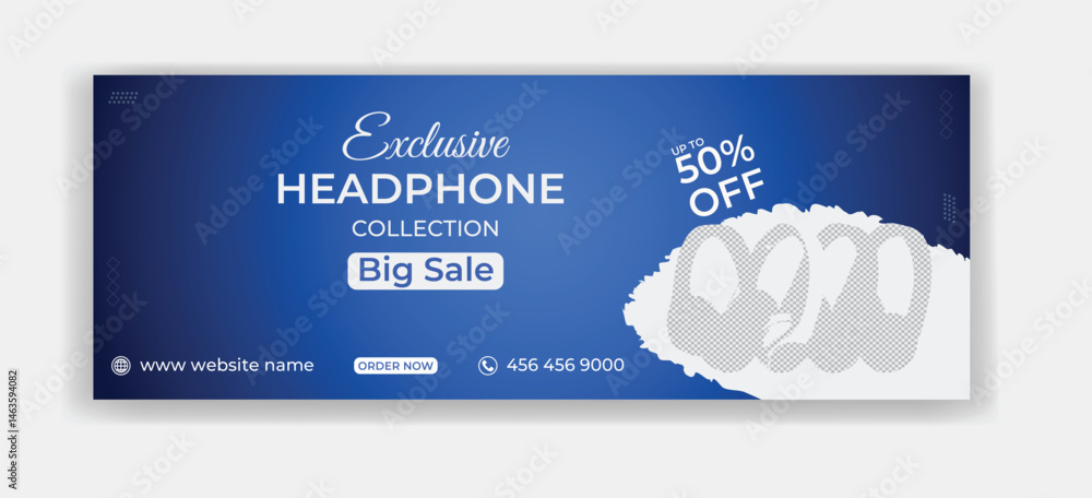 Obraz premium Headphone sale phone collection design