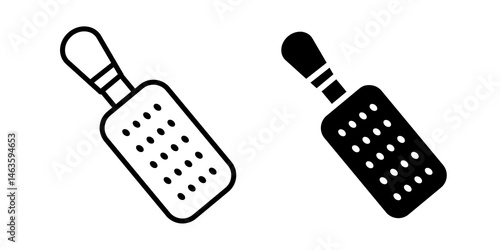 Microplane grater icon sign symbol design.