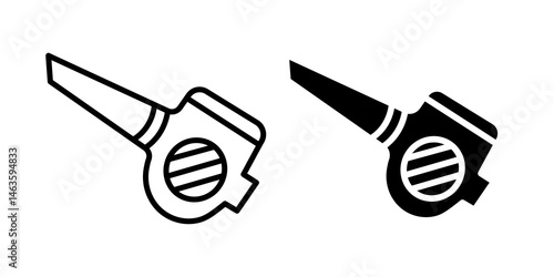 Leaf blower icon sign symbol design.