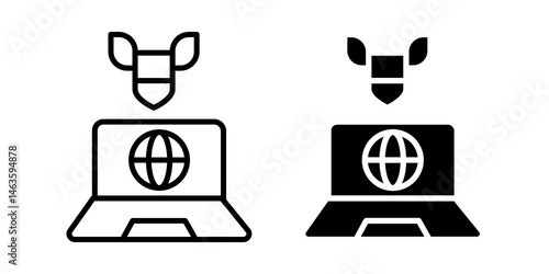 Ddos icon sign symbol design.