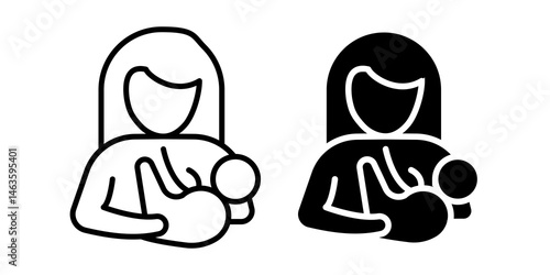 Breastfeeding icon sign symbol design.