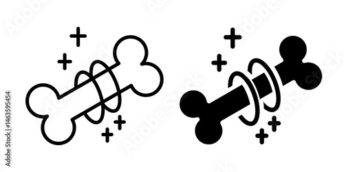 Strong healthy bones icon sign symbol design.