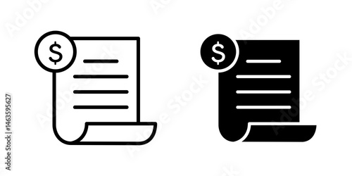 Bill paid icon sign symbol design.