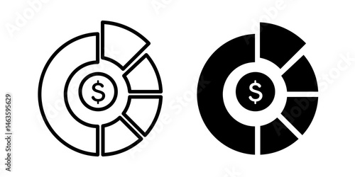 Asset allocation icon sign symbol design.