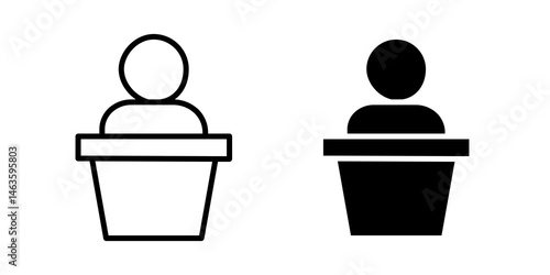 Politician speaker icon sign symbol design.