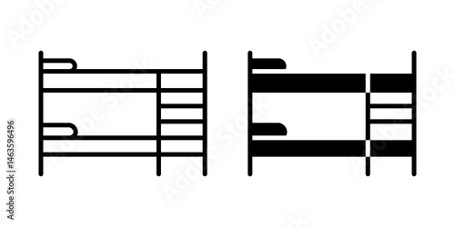 Bunk bed icon sign symbol design.