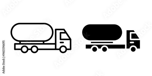 Fuel truck icon sign symbol design.