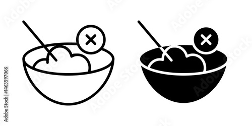 Lack of appetite icon sign symbol design.