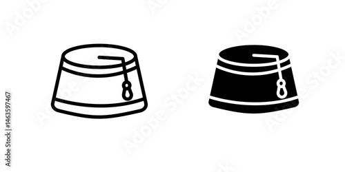 Fez hat icon sign symbol design.