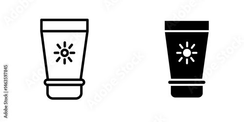 Sun cream icon sign symbol design.
