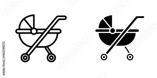Baby carriage icon sign symbol design.