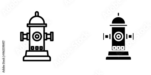 Fire hydrant icon sign symbol design.
