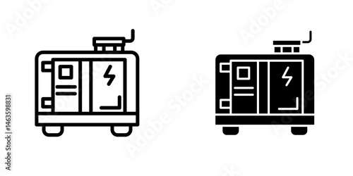 Electric generator icon sign symbol design.