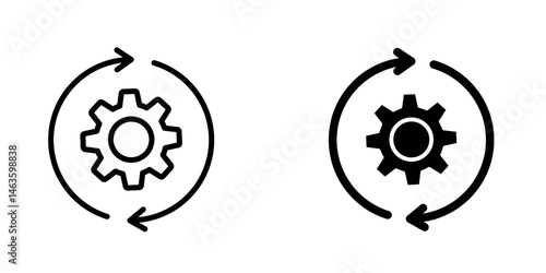 Implementation icon sign symbol design.