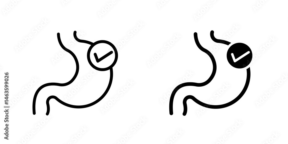 Fototapeta premium Good digestion icon sign symbol design.