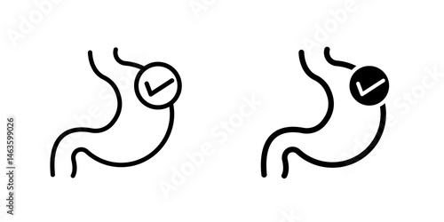 Good digestion icon sign symbol design.