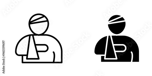 Injury icon sign symbol design.