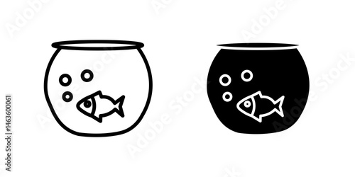 Fish bowl icon sign symbol design.