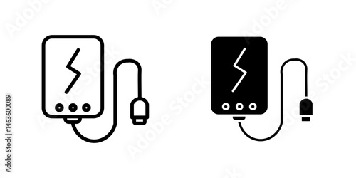 Power bank icon sign symbol design.