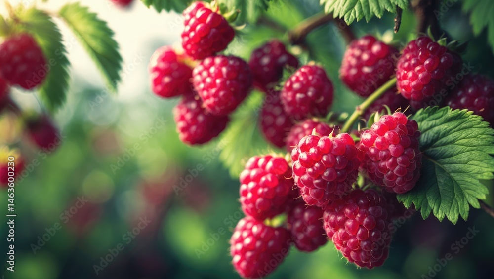 vibrant bunch of fresh organic raspberry berries vibrant bunch of fresh organic raspberry berries
