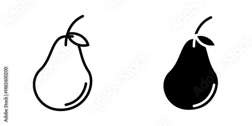 Pear icon sign symbol design.