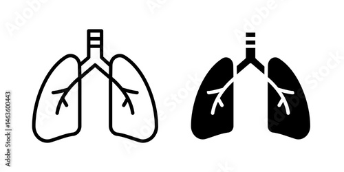 Lung icon sign symbol design.