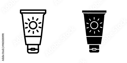 Sunscreen icon sign symbol design.