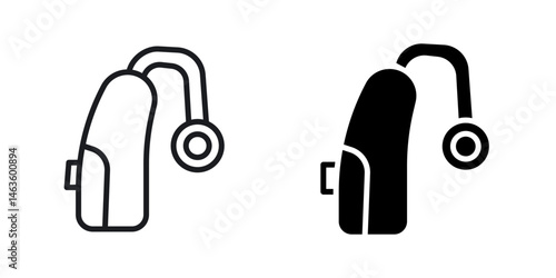 Hearing aid icon sign symbol design.