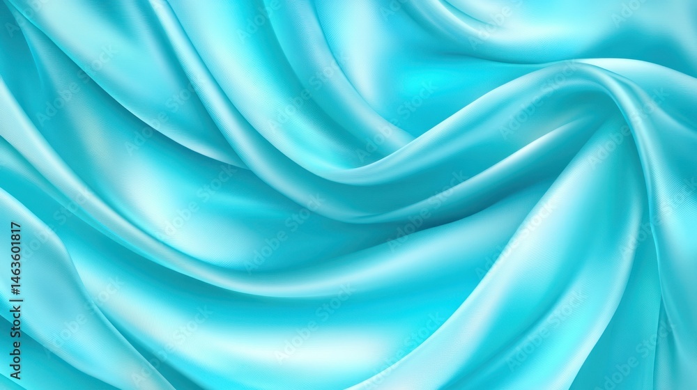 Obraz premium Light Blue Silk Fabric Drape