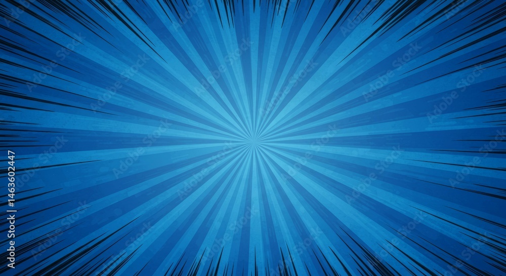 Comic Book Style Burst Background with Blue Tones Comic Book Style Burst Background with Blue Tones
