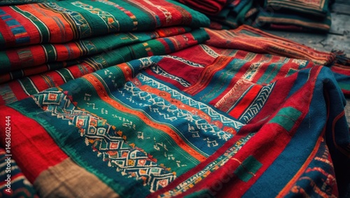 Authentic Indigenous-Inspired Blankets Available at Street Vendors in Lima and Cuzco