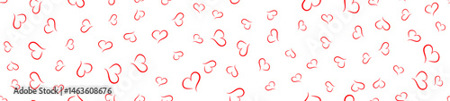 Red heart seamless pattern