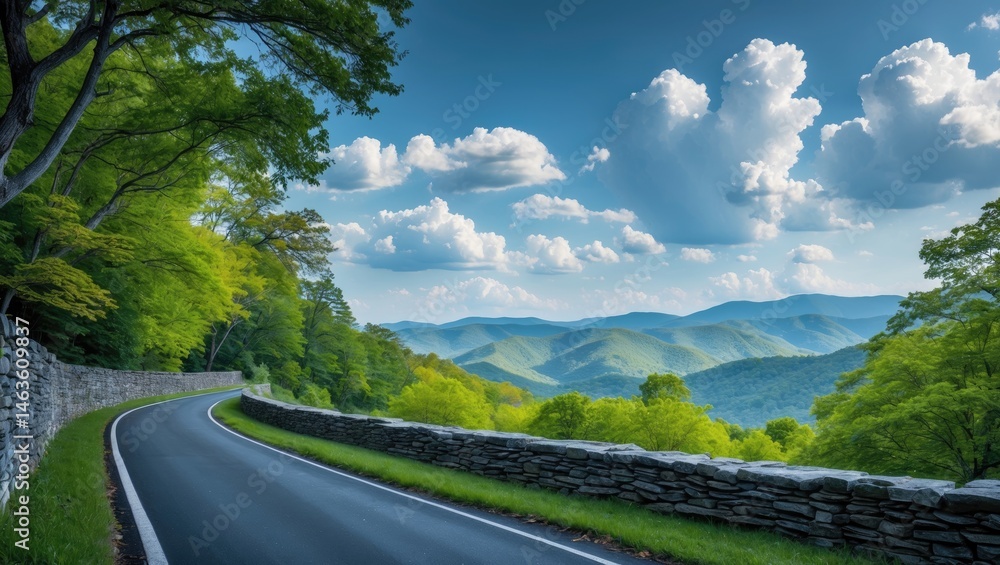 Fototapeta premium Exploring the Skyline Drive in the Blue Ridge Mountains