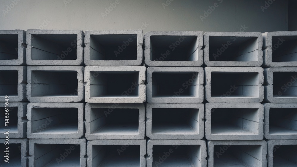 Close-up view of a brick stack with textured wall backdrop Close-up view of a brick stack with textured wall backdrop