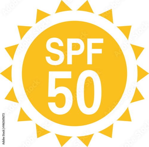 SPF 50. Sun Protection Factor (SPF) for Skincare Product