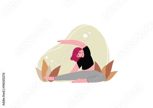 ヨガをする女性