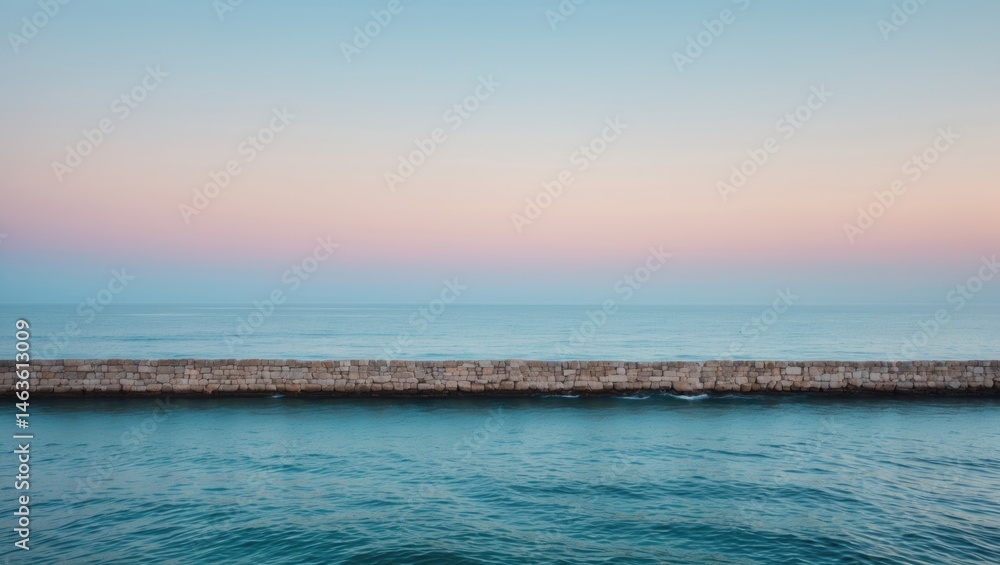 Obraz premium Historic Fortress Located at the Shore of the Adriatic Sea in Old Town on a Sunny Spring Afternoon