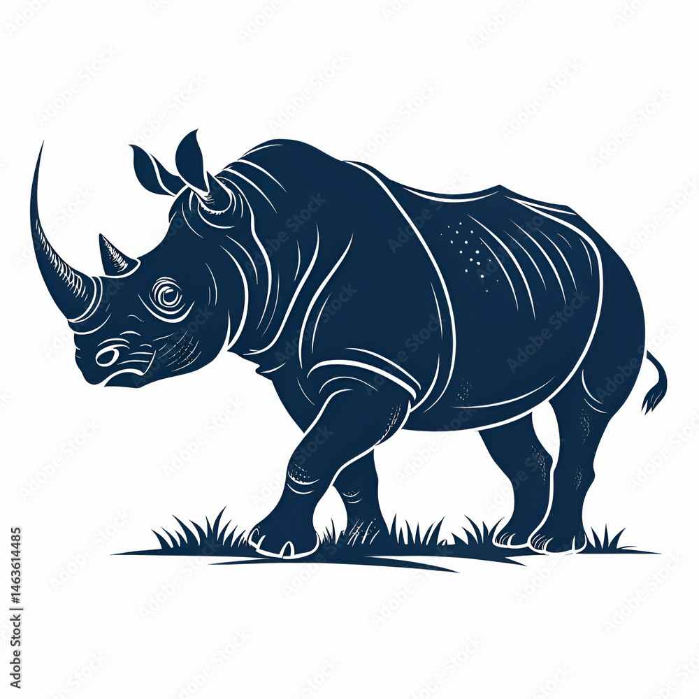 Obraz premium rhino isolated on white