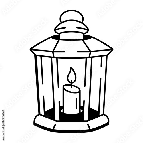 A hand drawn style icon of lantern
