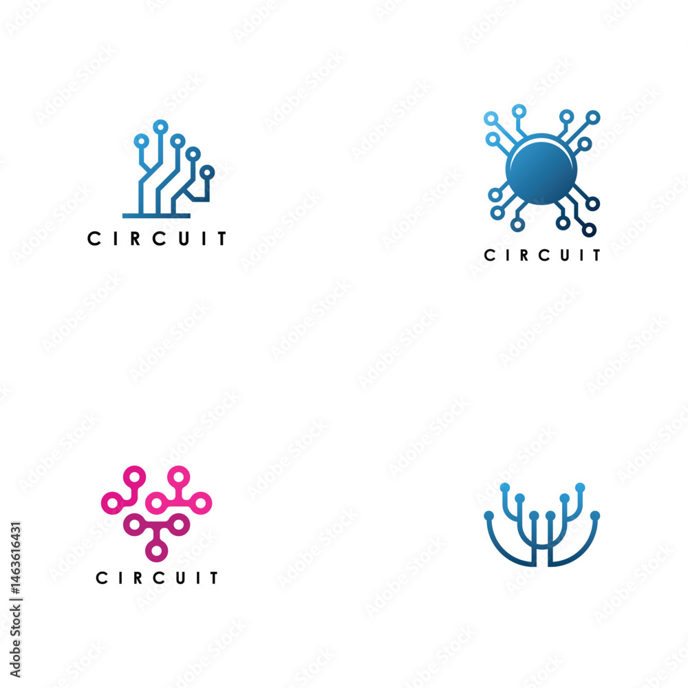Obraz premium Circuit board logo template