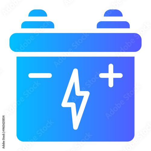 car battery gradient icon