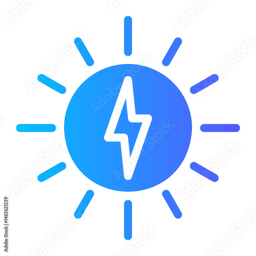 sun energy gradient icon