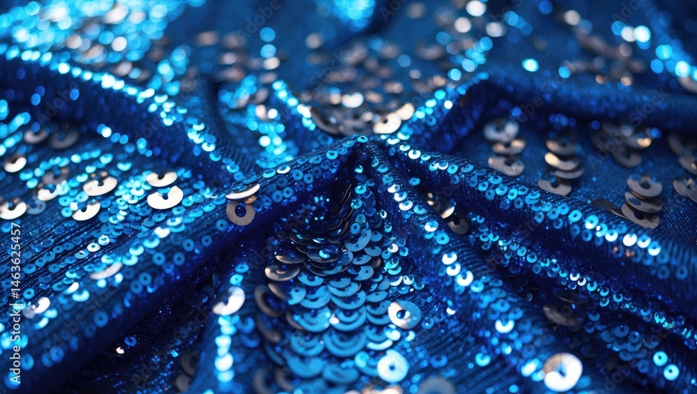 Obraz premium Luxurious sequined textile with a shiny, textured surface and decorative sparkle backdrop.